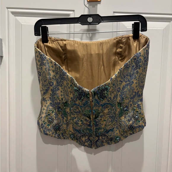 reem acra beaded top Corset Sz 8 - Picture 2 of 5